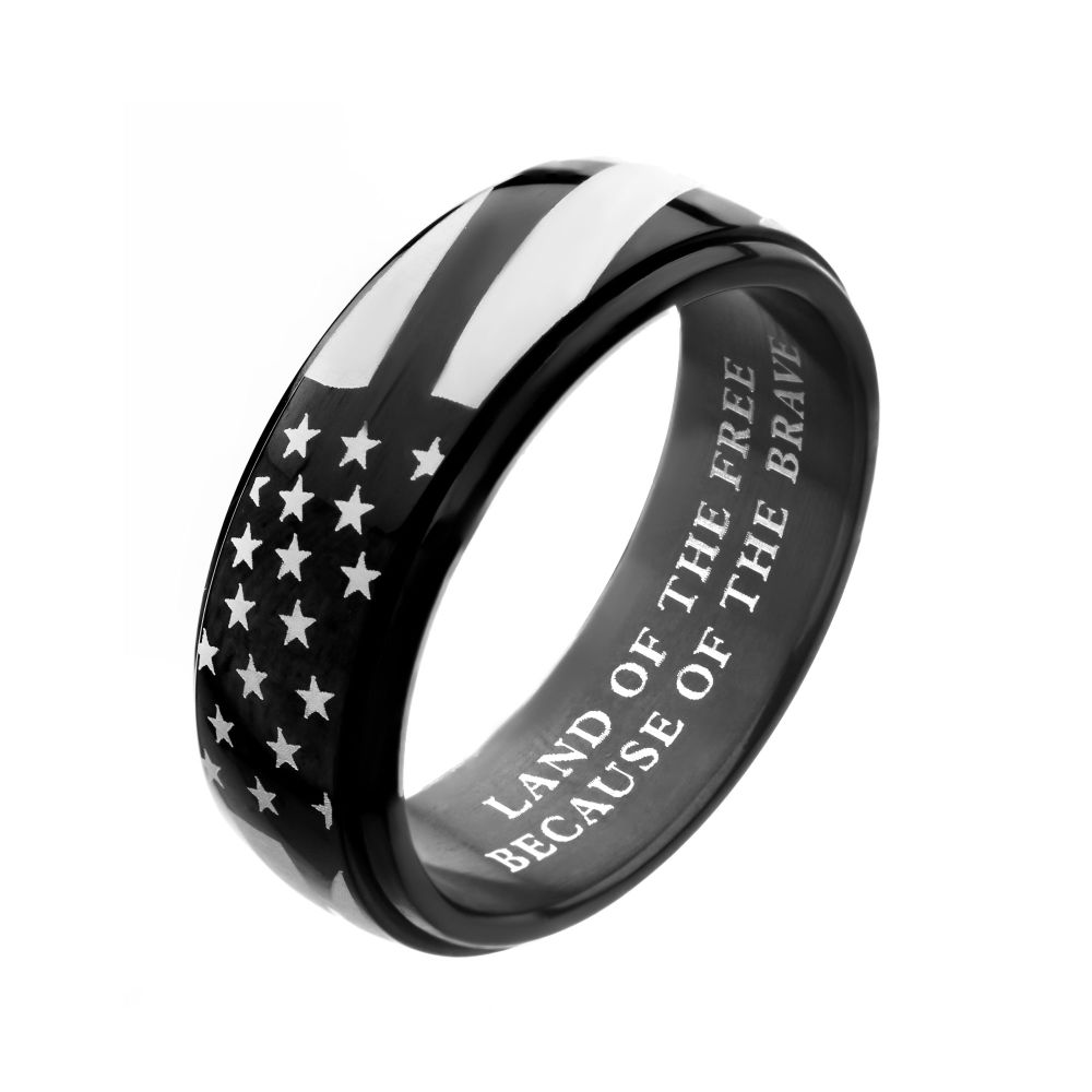 American Flag Spinner Ring