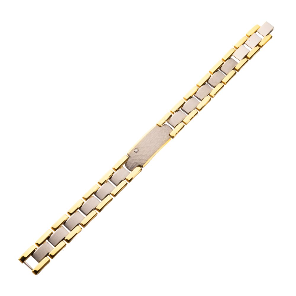 Gents Link Bracelet w/ Diamond