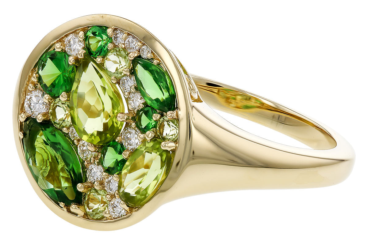 Peridot Signet Ring
