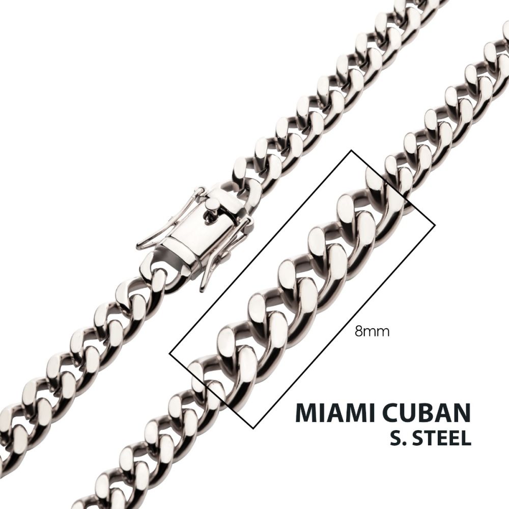 Stainless SteelMiami Cuban Chain 8MM