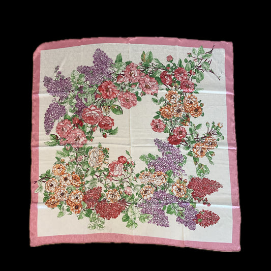 Floral Large Silk Scarf