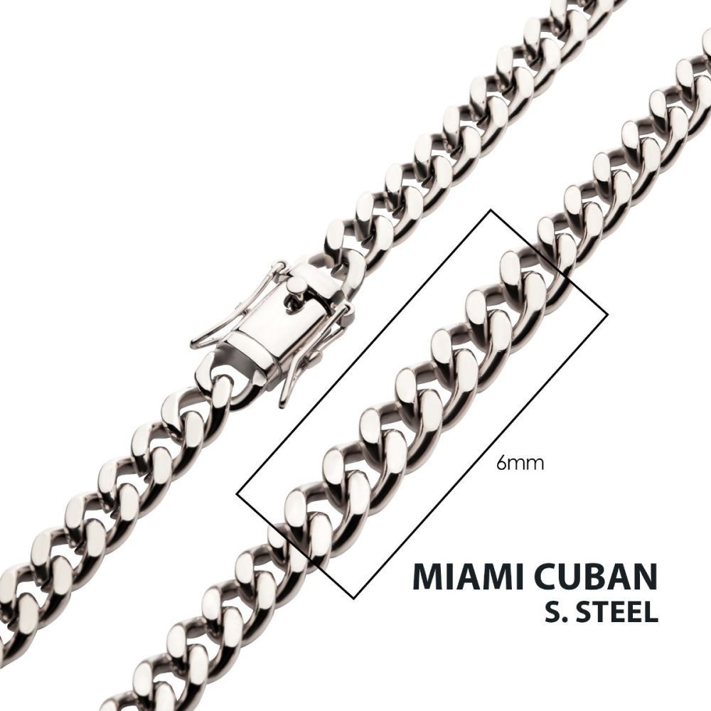 Stainless Steel Miami Cuban 6mm