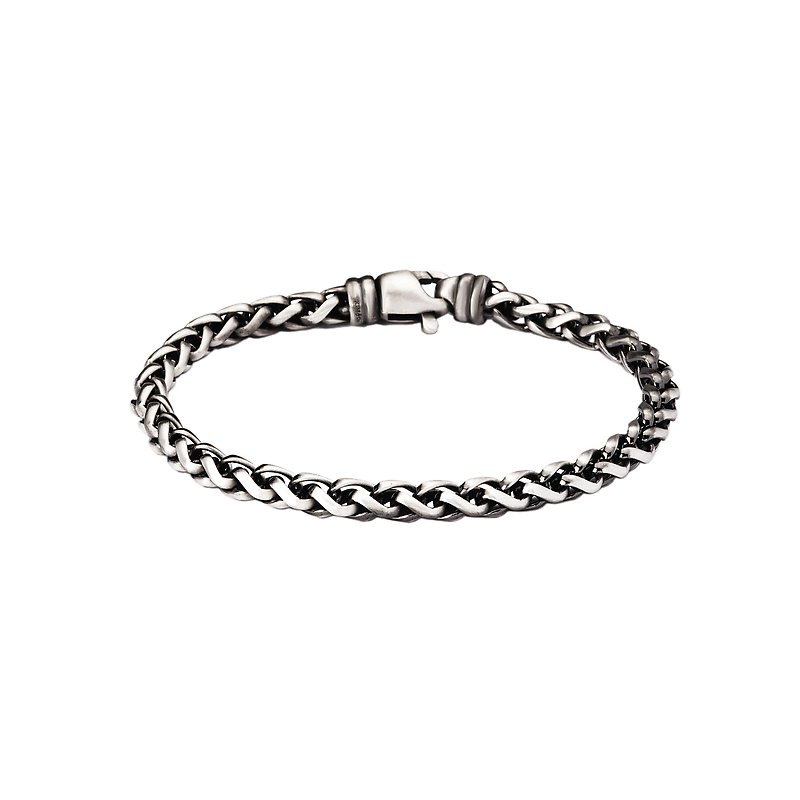 Italian Sterling Silver Wheat Bracelet