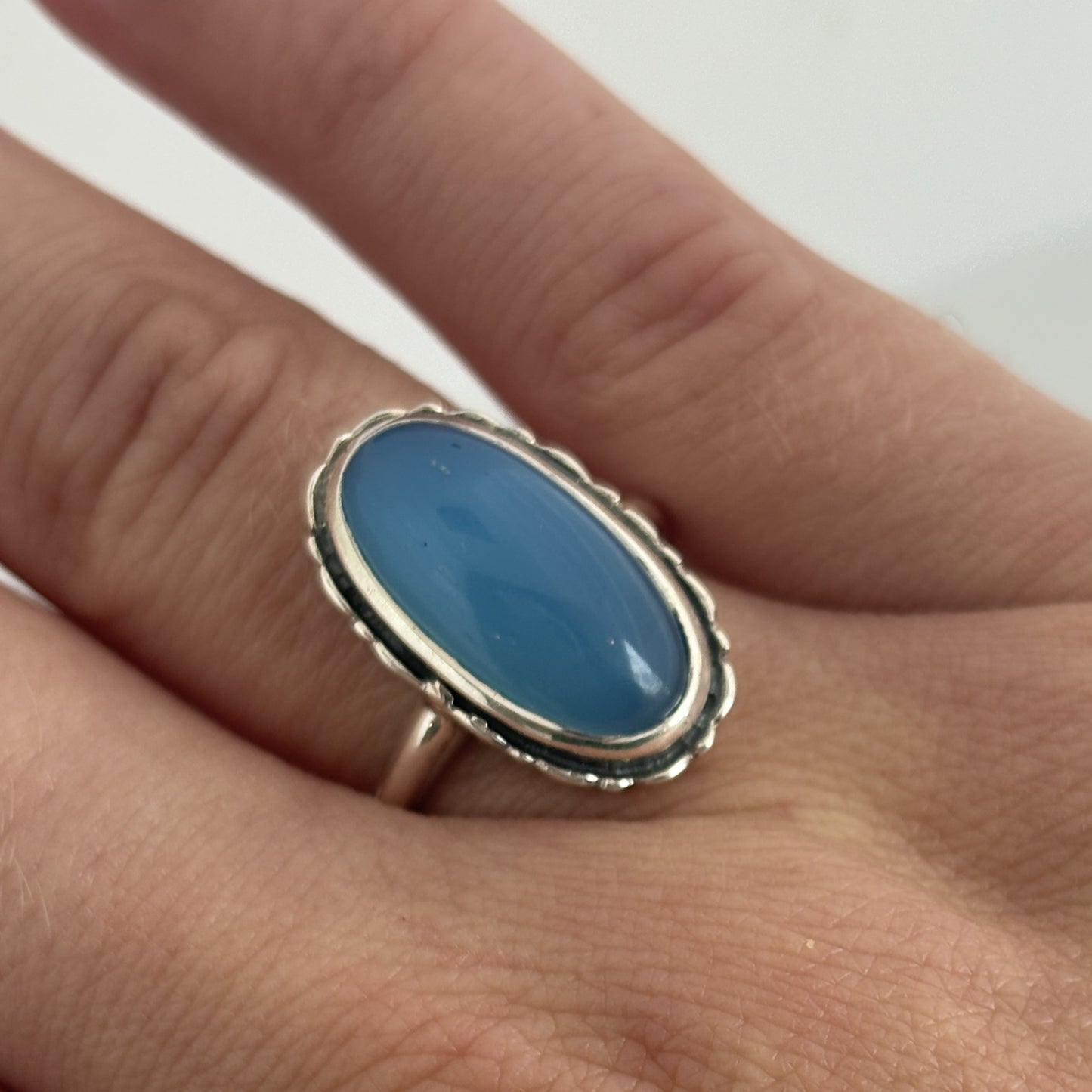 Sterling Silver Chalcedony Ring