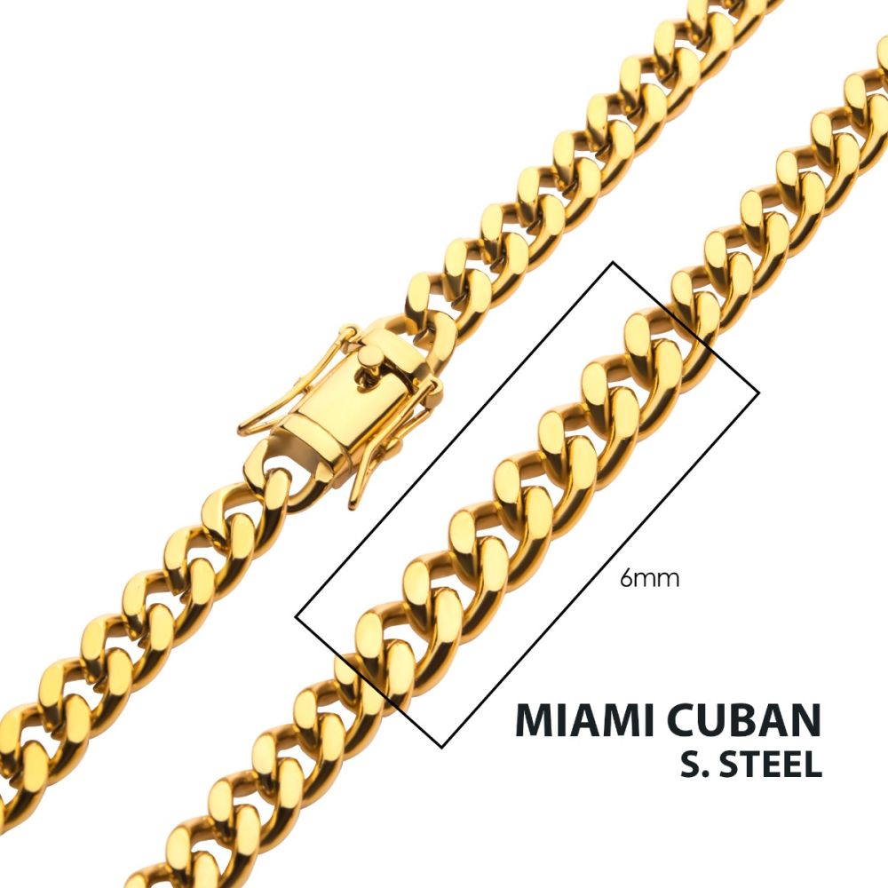 Stainless Steel Miami Cuban Chain 6mm