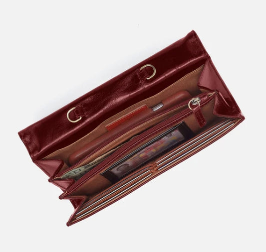 HOBO Red Wallet Crossbody