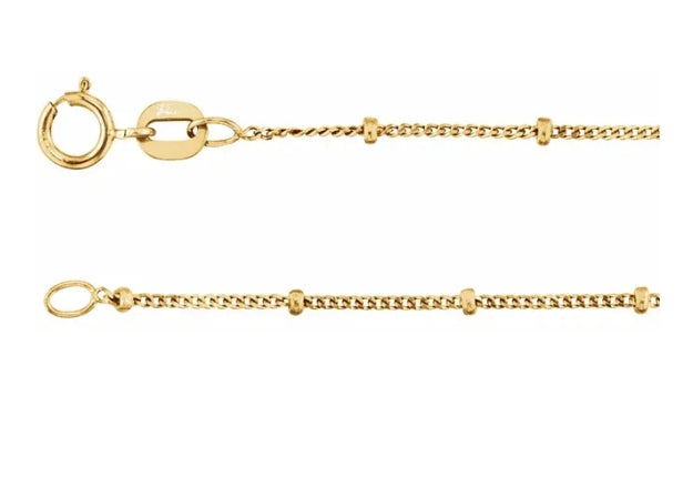 GF Beaded Curb Chain