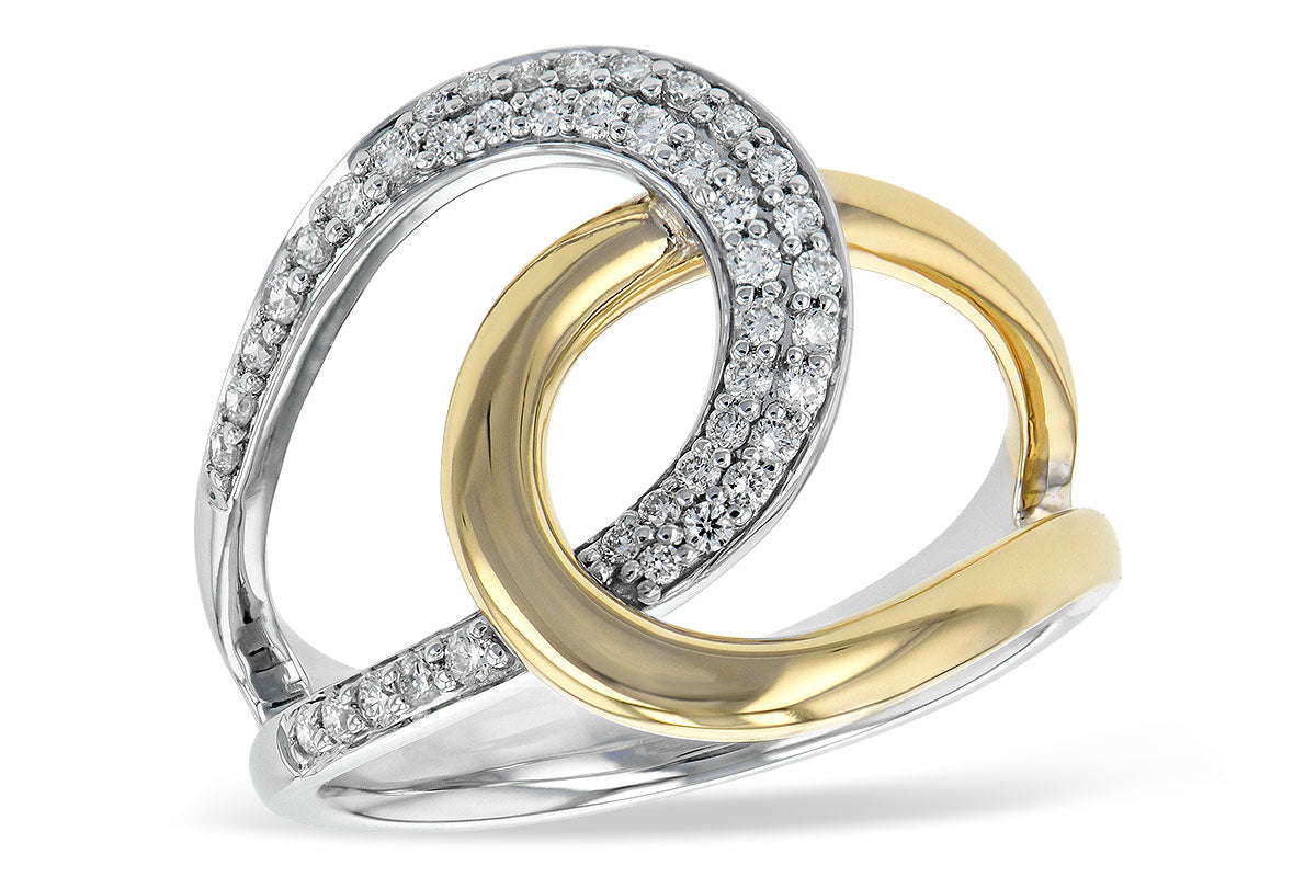 Dual Metal Diamond Ring