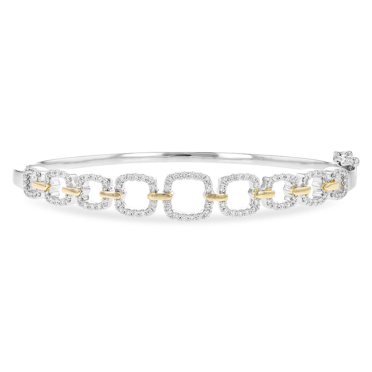 SQUARE LINK DIAMOND HINGLE BANGLE