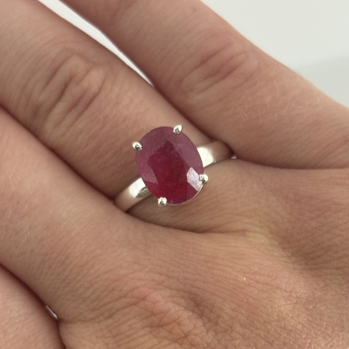 Sterling Silver Ruby Ring