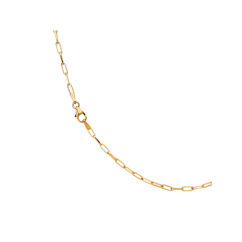 Italian sterling silver, gold plated paperclip necklace