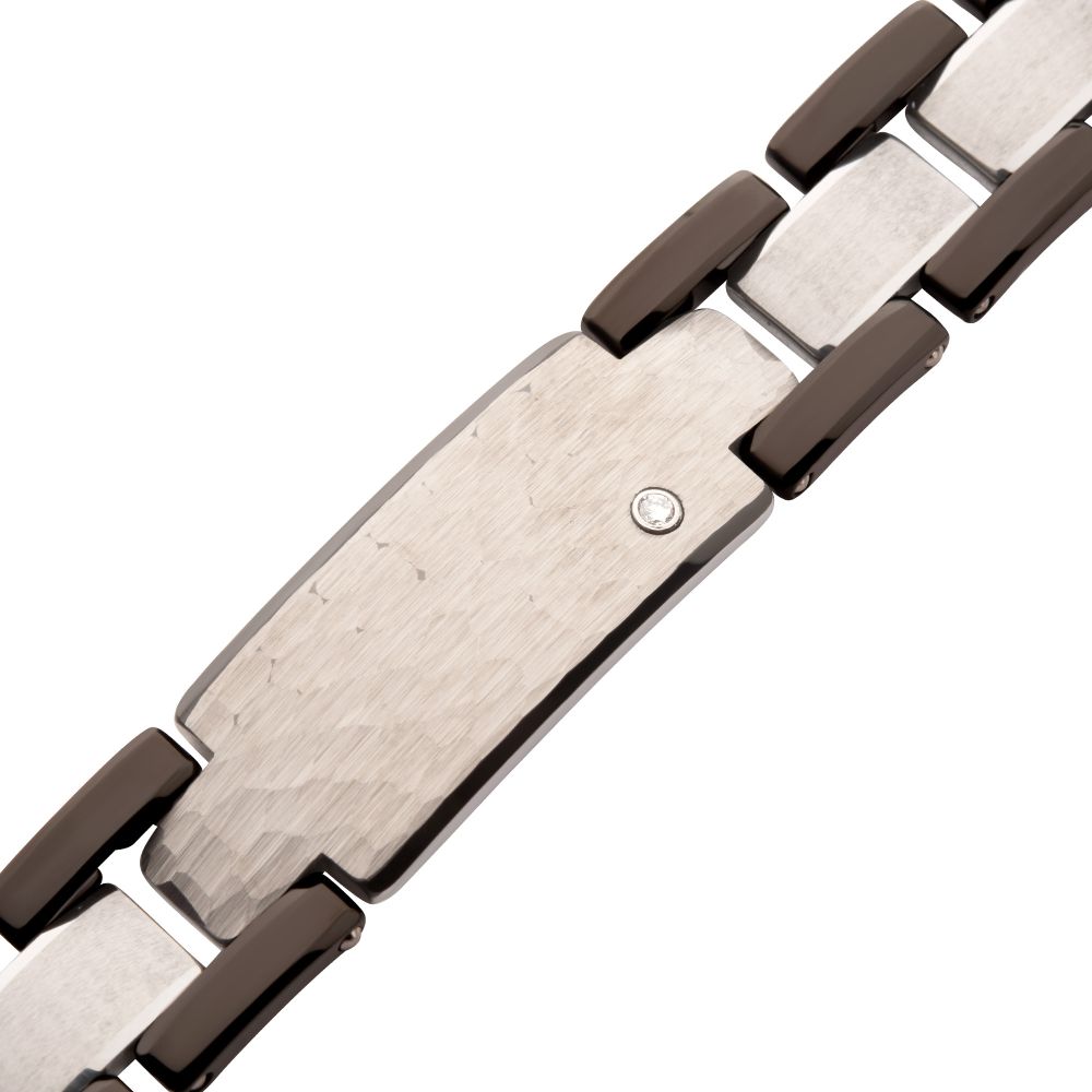 Gents ID Link Bracelet with Black finish