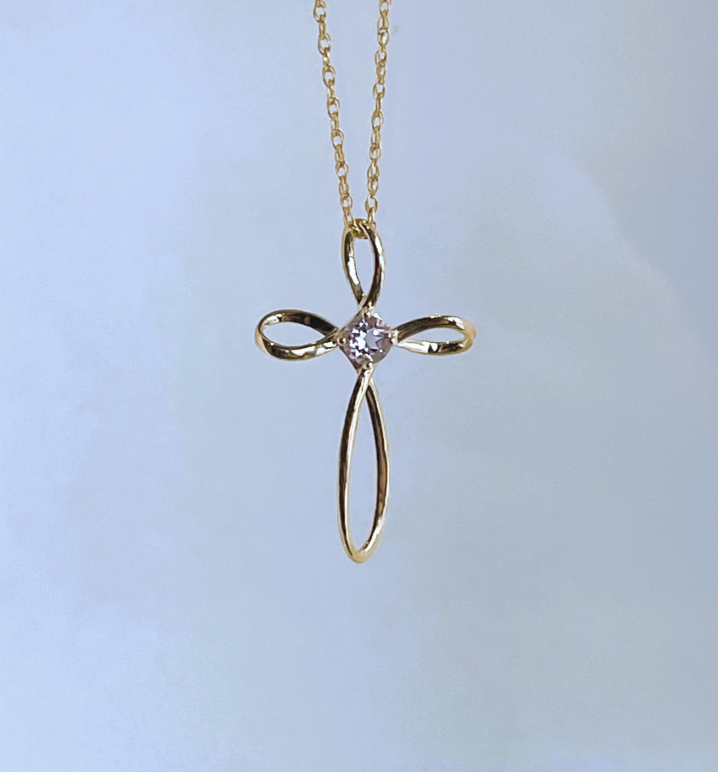 Amethyst Cross Pendant