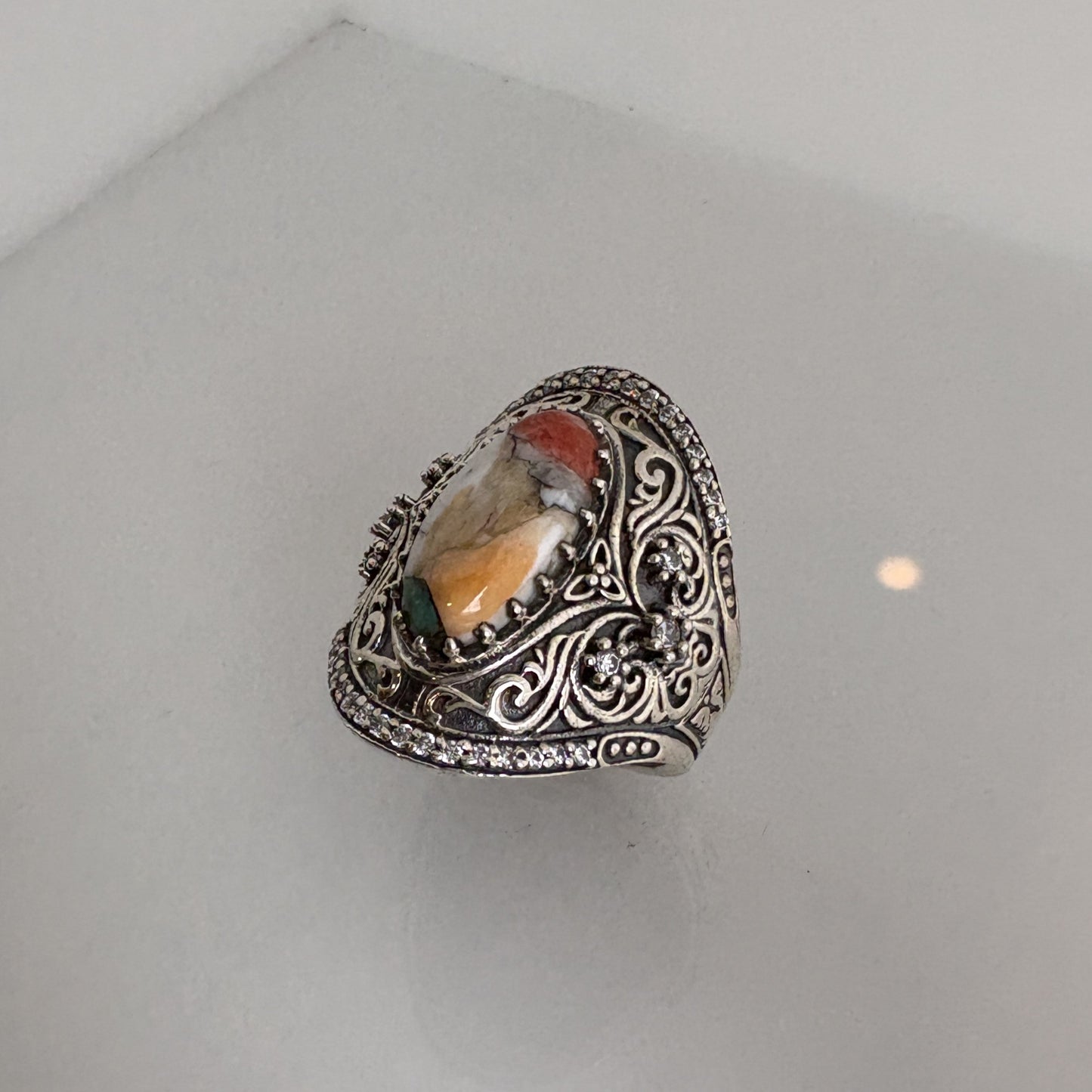 Spiny Oyster Turquoise Ring