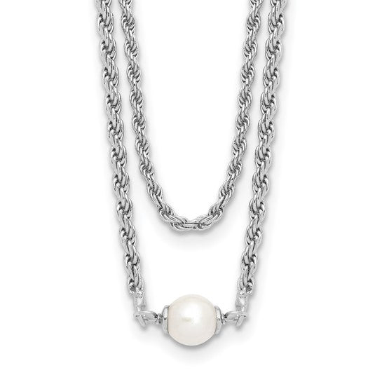 Two Strand Necklace with Freshwater Pearl