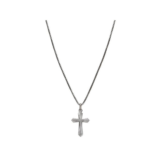 Italian Sterling Silver Italian Cross Necklace