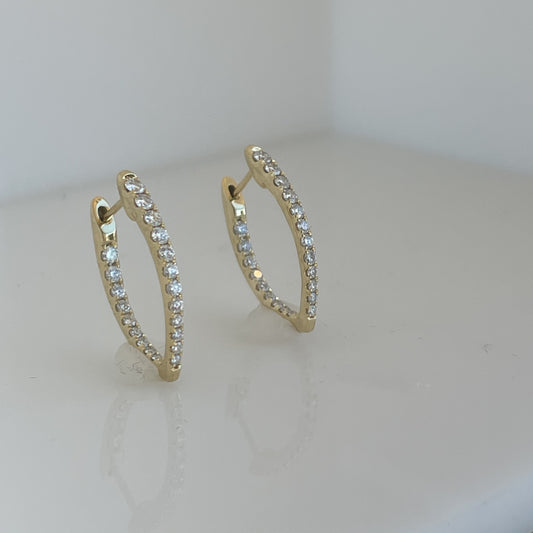 Inside Out Hinged Hoop Earrings