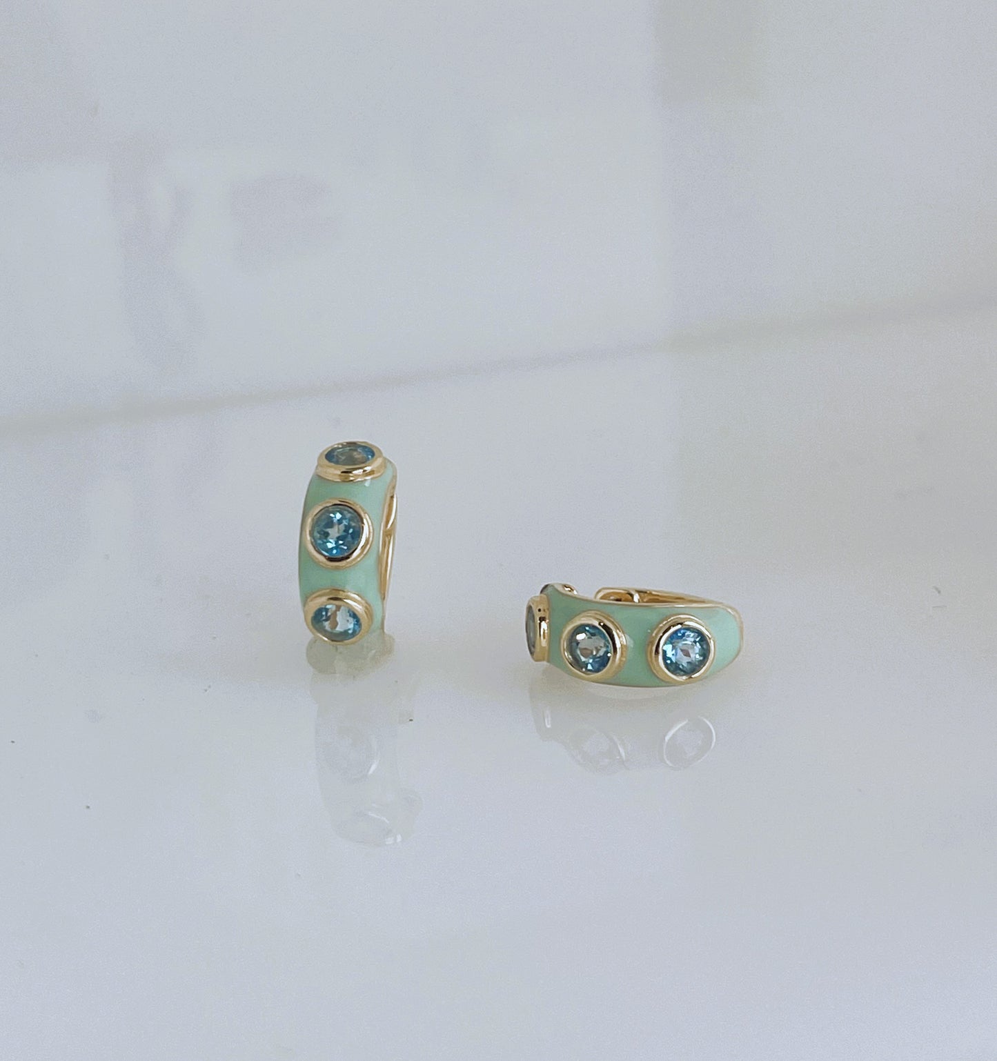 Topaz huggie Earrings