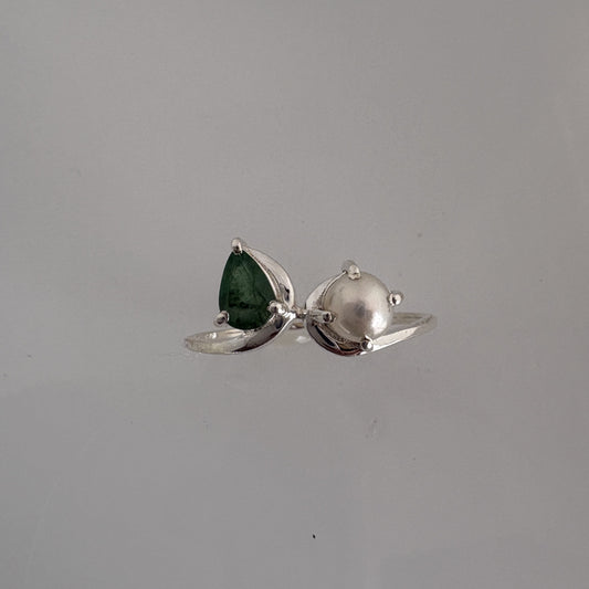 Emerald & Pearl Ring
