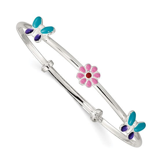 Sterling Silver Child's Butterfly Bracelet