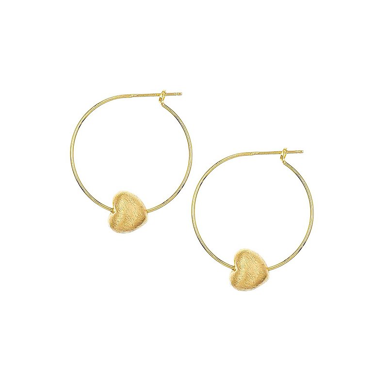 Hoop Earrings with Hearts