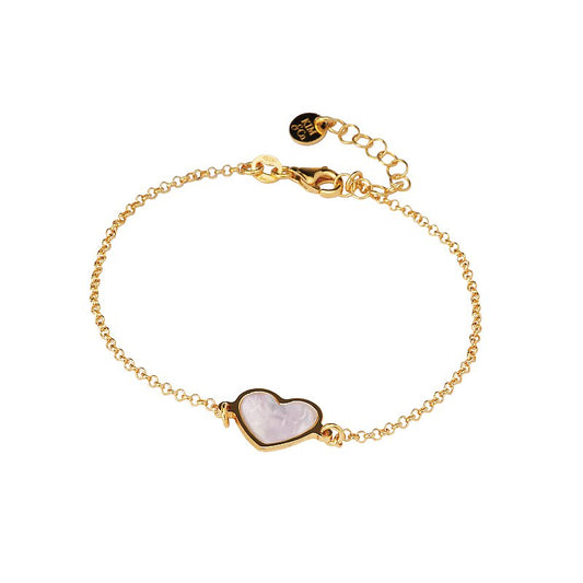 Mother of Pearl Heart Bracelet