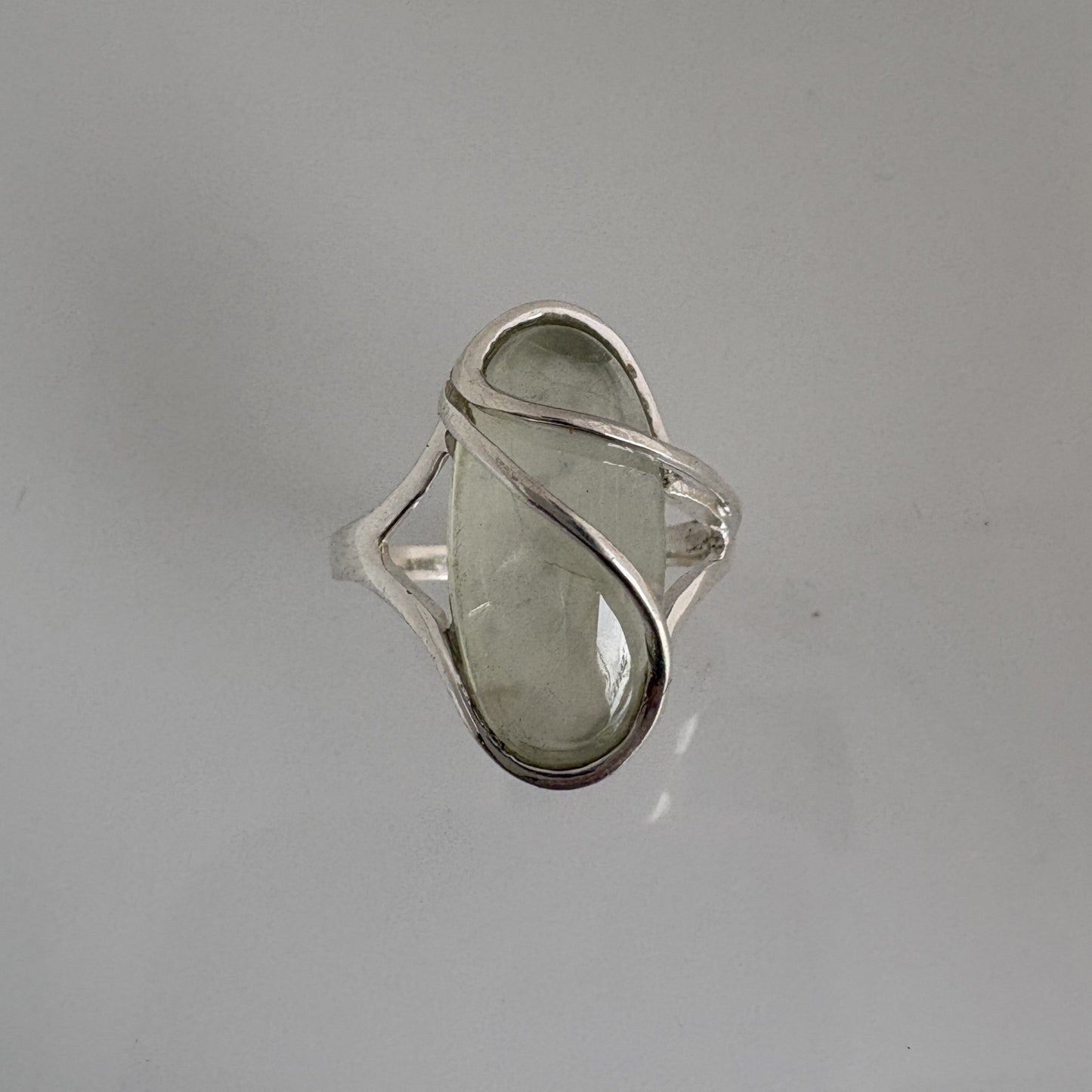 Prehnite Free-Form Ring