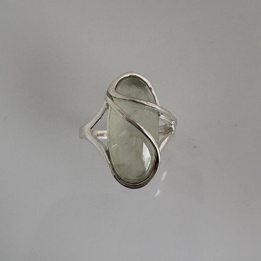 Prehnite Free-Form Ring