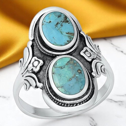 Stacked Turquoise "Frame" Ring