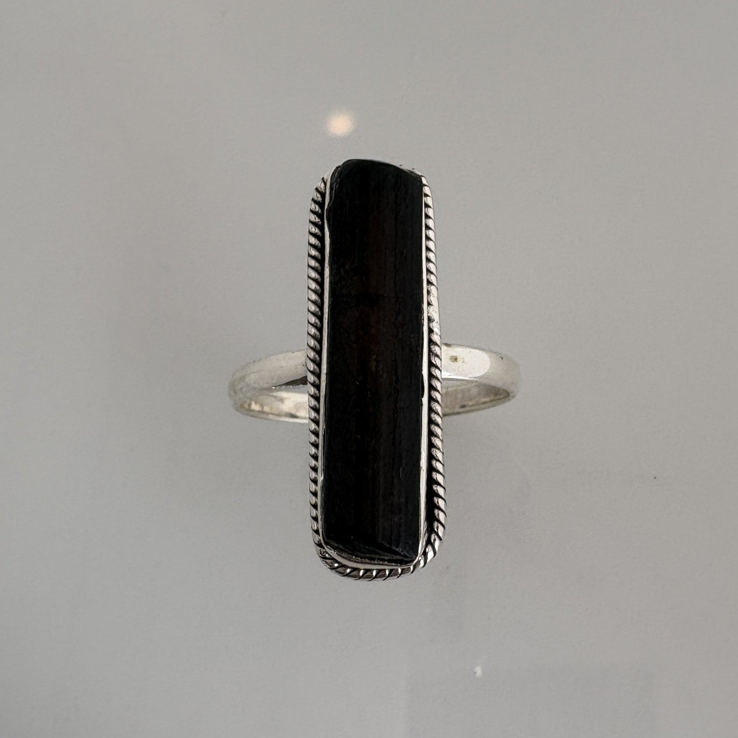 Geometric Black Onyx Ring
