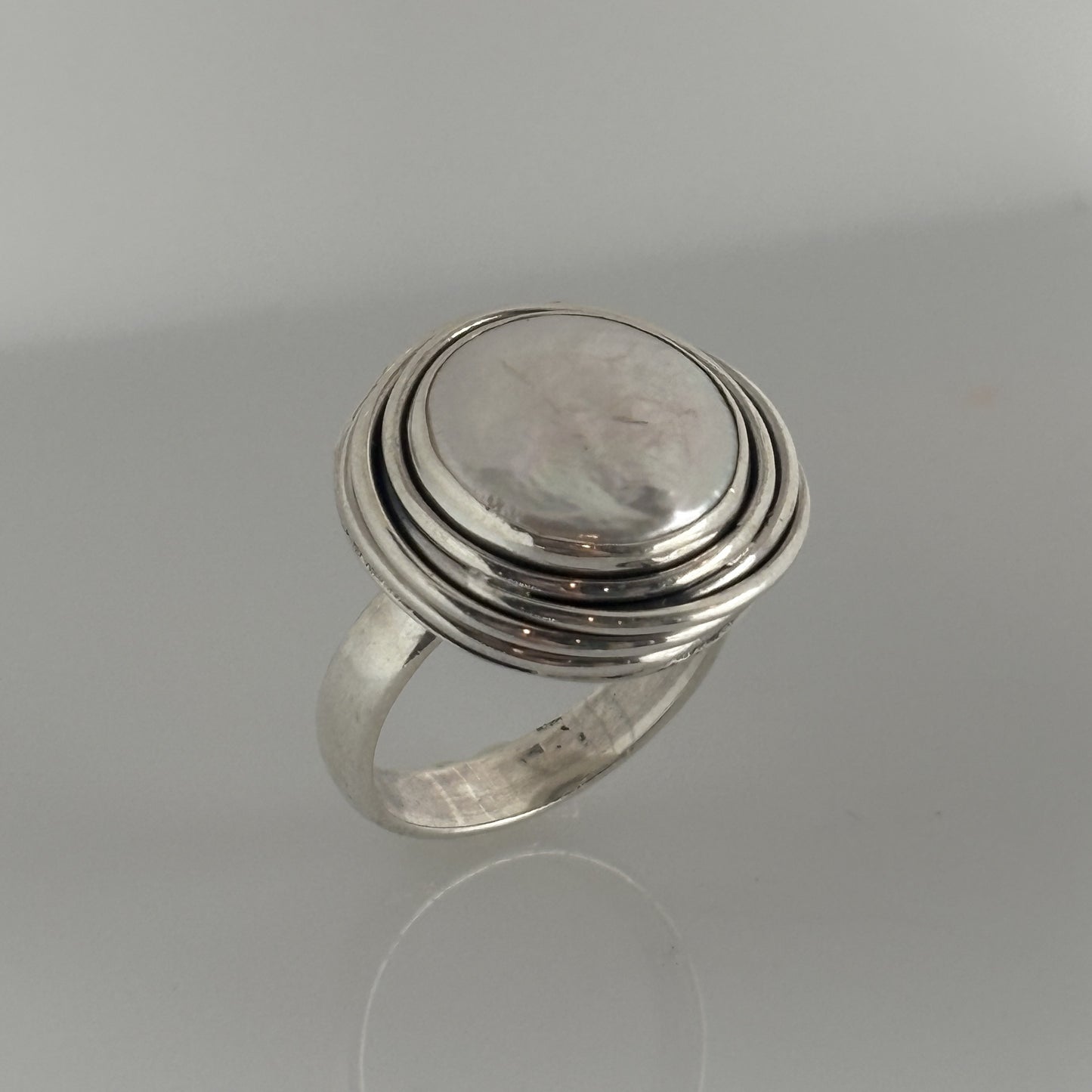 Sterling Silver Pearl Ring