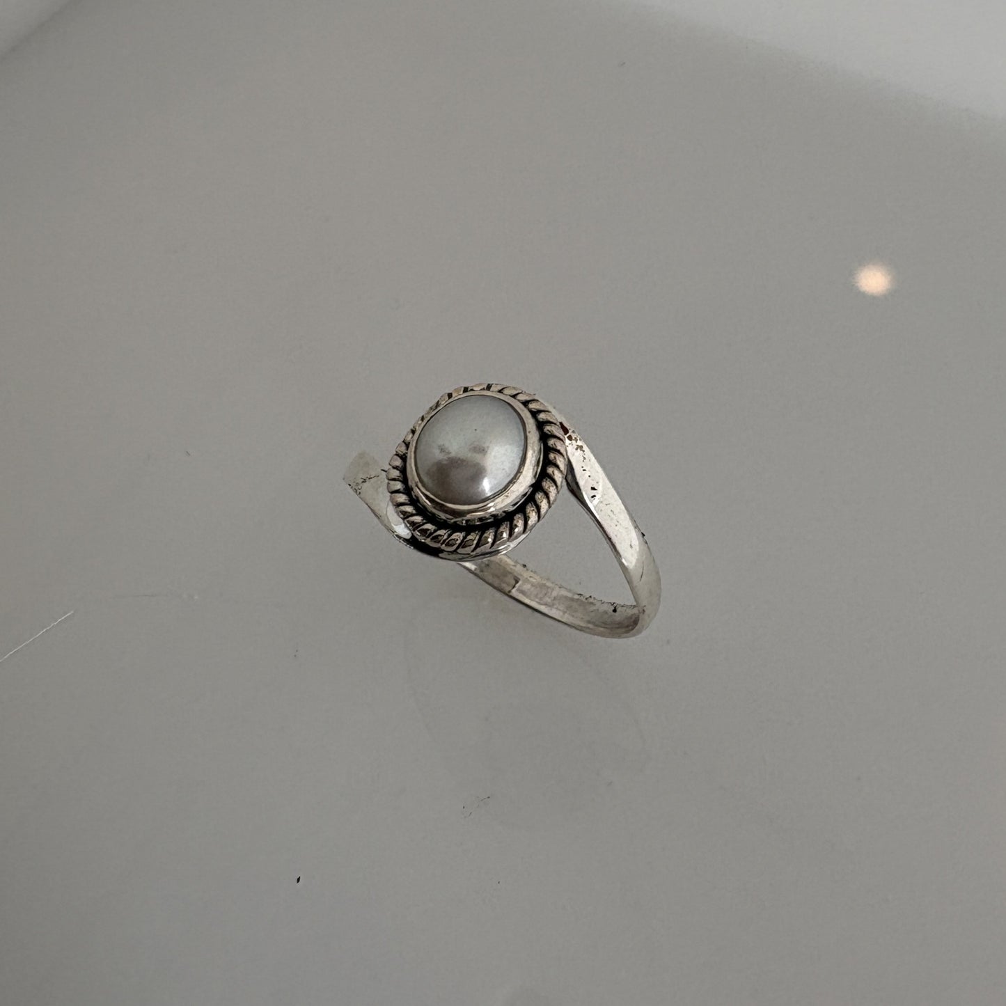 Sterling Silver Pearl Ring