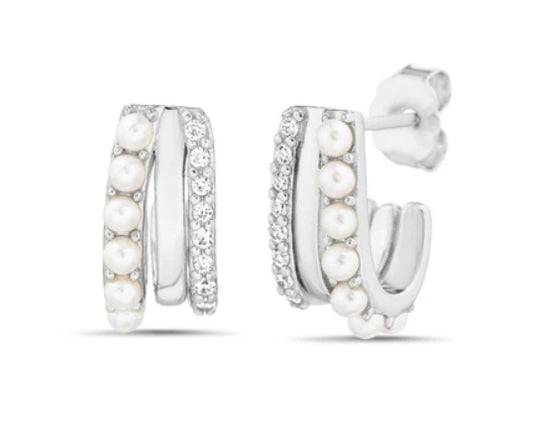 Tiny Open Hoop Post Earrings