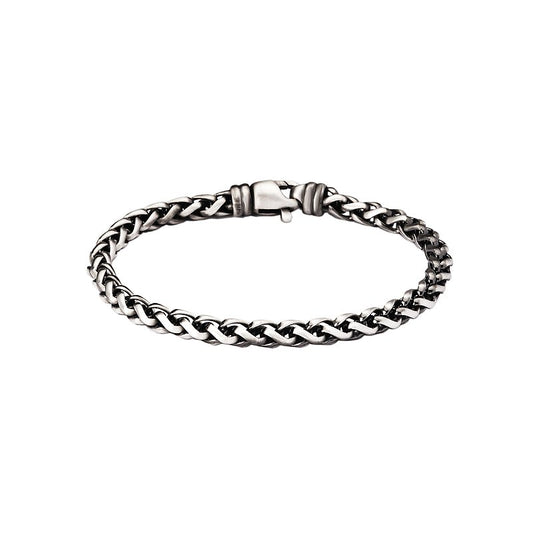 Italian Sterling Silver Wheat Bracelet