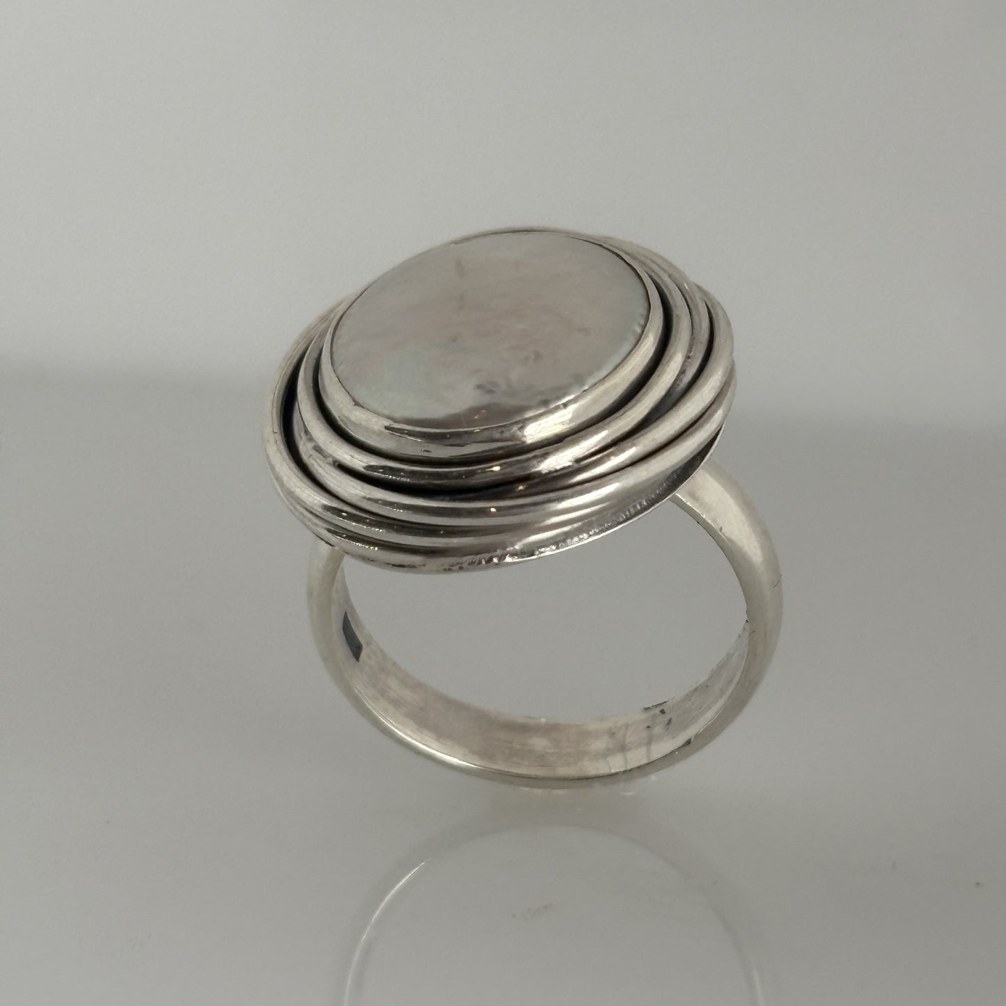 Sterling Silver Pearl Ring