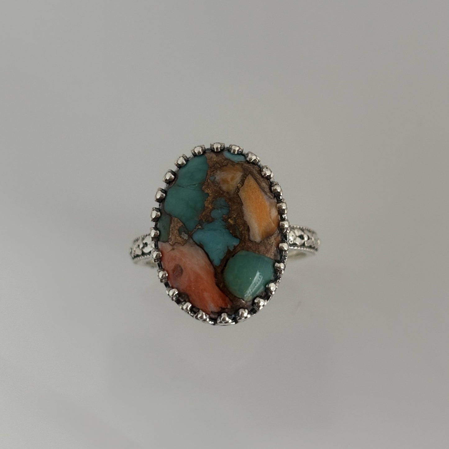 Spiny Oyster Turquoirse Ring