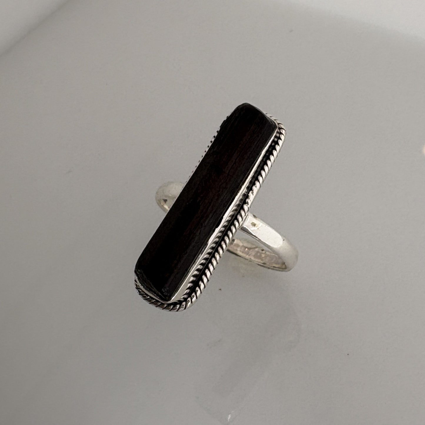 Geometric Black Onyx Ring