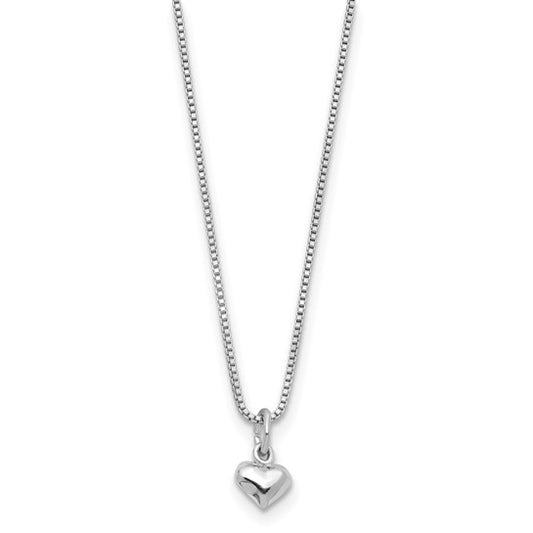 Kids Sterling Silver Necklace with Heart charm