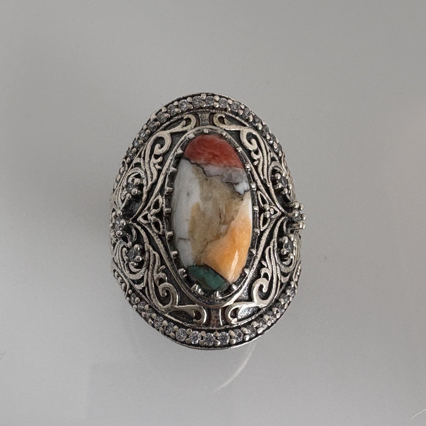 Spiny Oyster Turquoise Ring