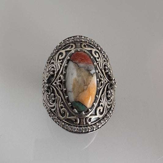 Spiny Oyster Turquoise Ring
