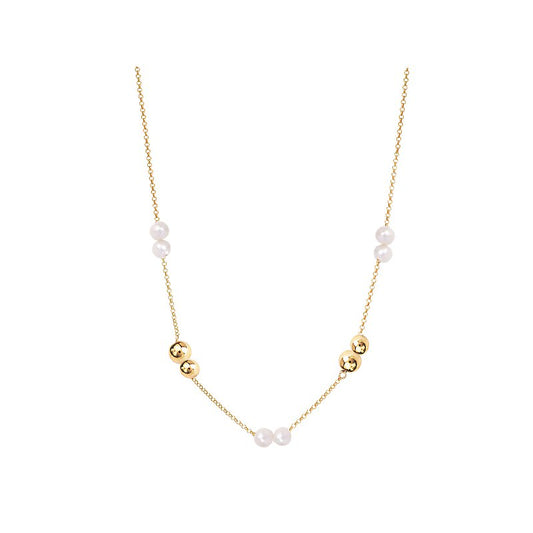 Bead and Pearl Necklace