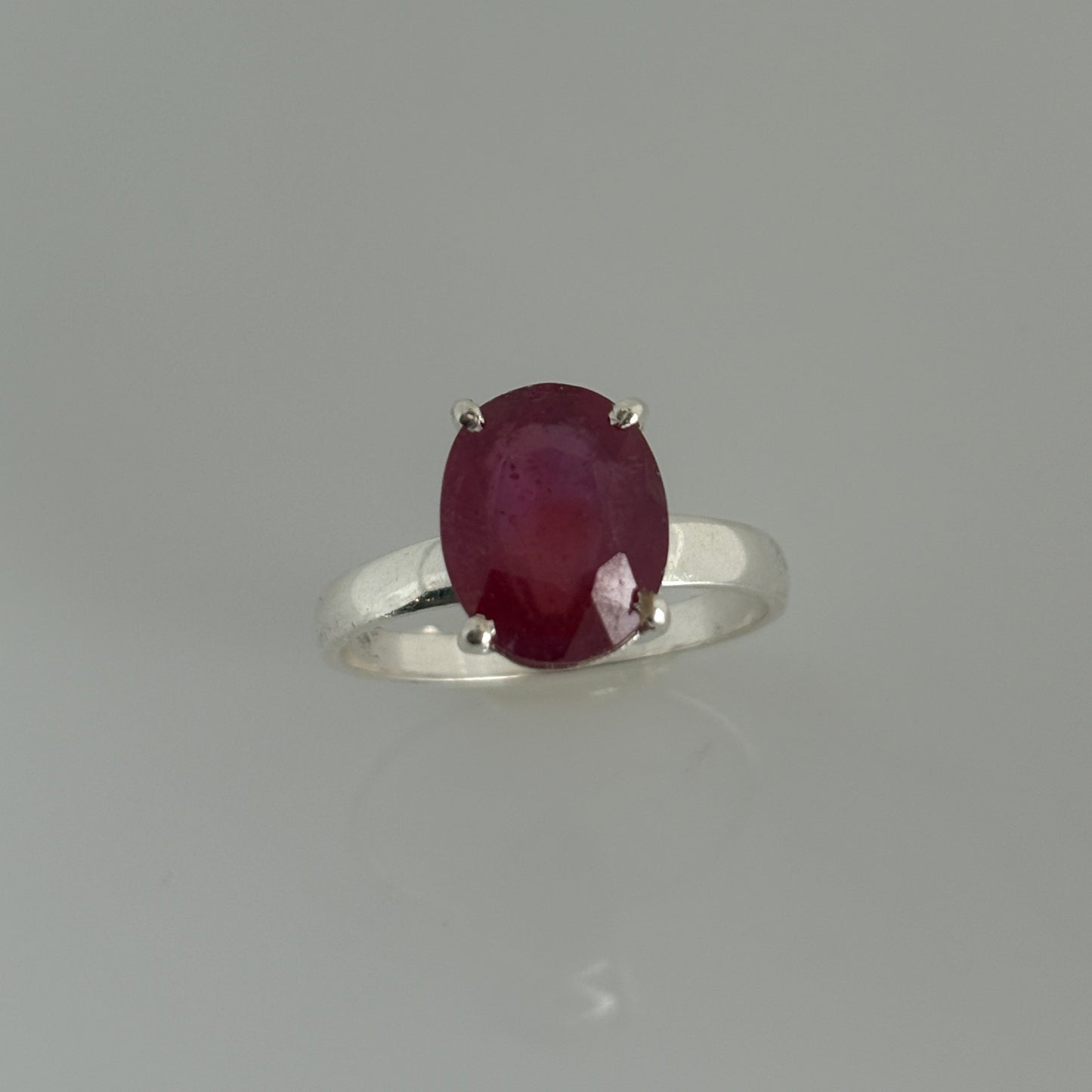 Sterling Silver Ruby Ring