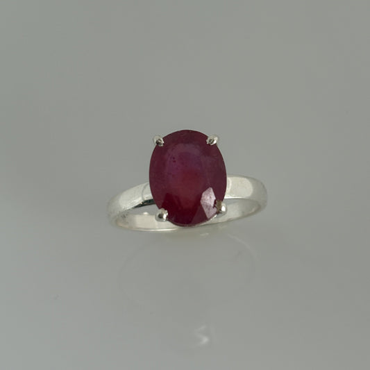 Sterling Silver Ruby Ring