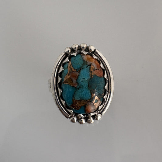 Spiny Oyster Turquoise Ring
