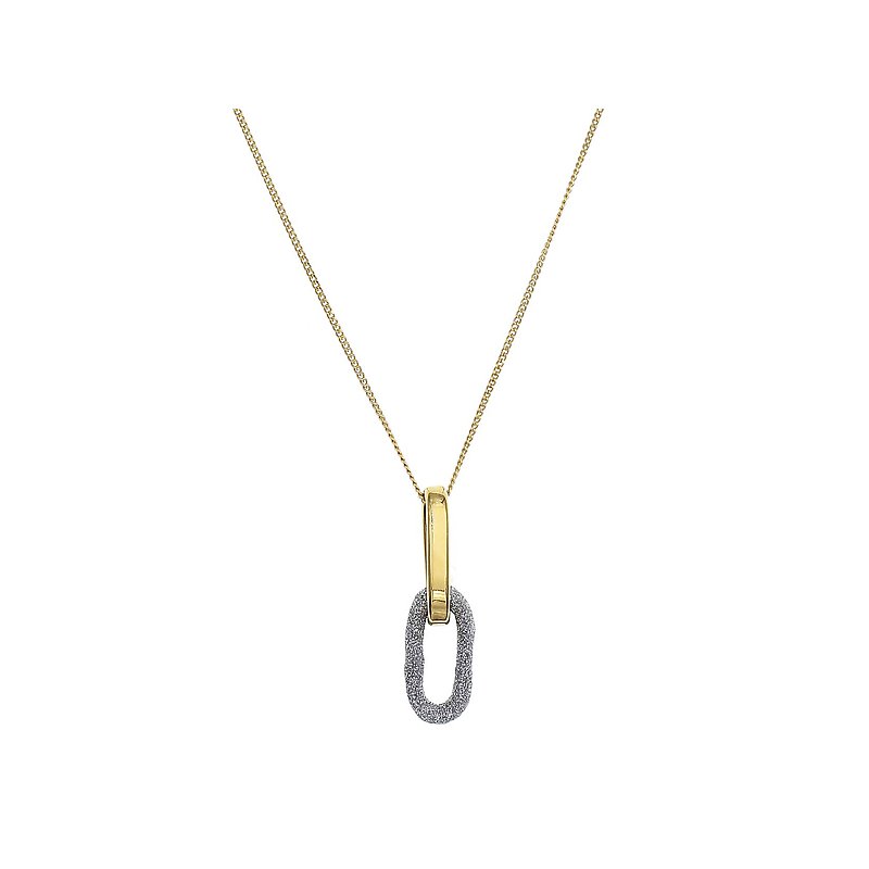 Oval Link Pendant Necklace