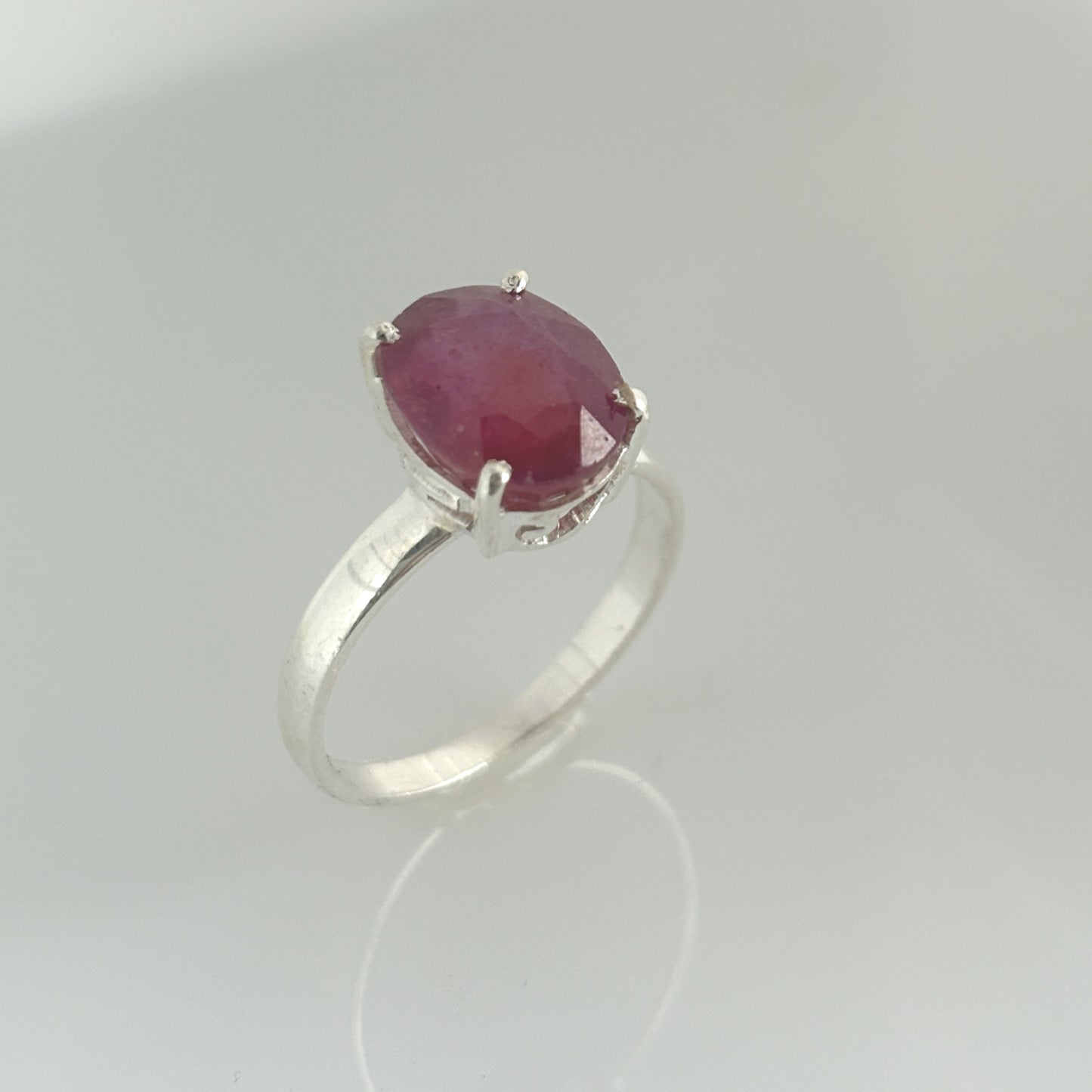 Sterling Silver Ruby Ring