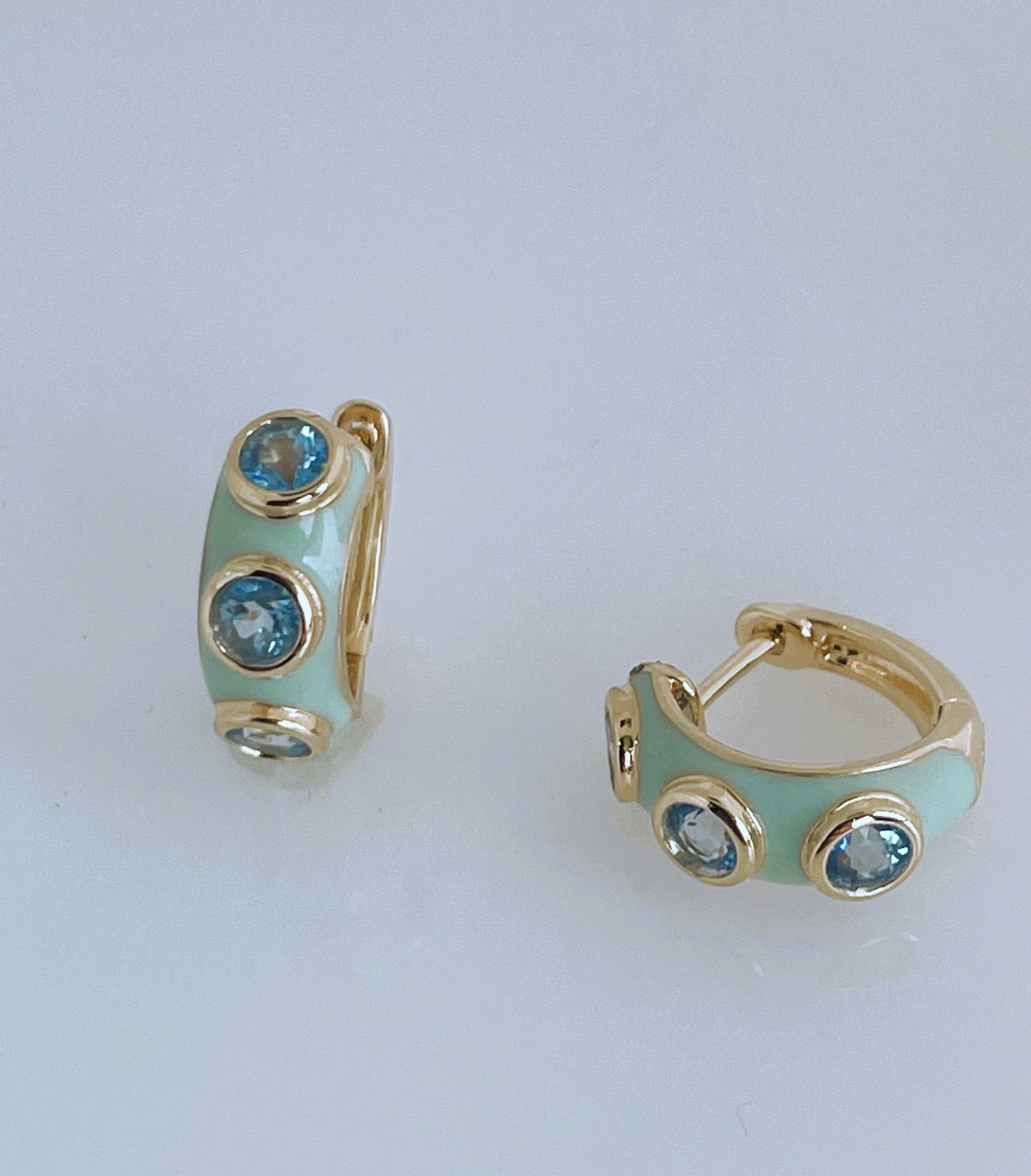 Topaz huggie Earrings