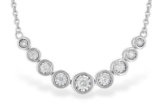 BEZELLED ROUND DIAMOND NECKLACE