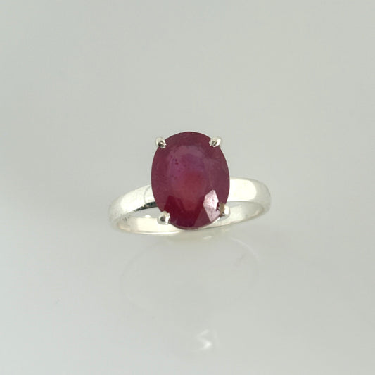 Sterling Silver Ruby Ring