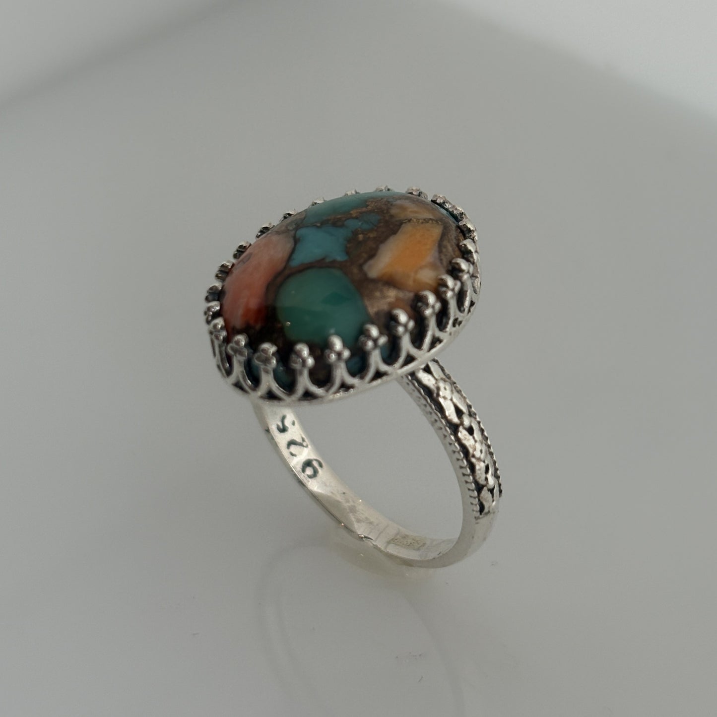 Spiny Oyster Turquoirse Ring